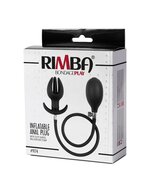 Rimba - Opblaasbare Anker Anaalplug met Pomp - Siliconen - Zwart