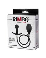 Rimba - Opblaasbare Anaalplug met Pomp - Siliconen - Zwart