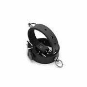 Kiotos Leather - Polsboeien Leder met Kleine O-ring - Zwart