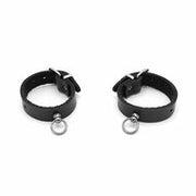 Kiotos Leather - Polsboeien Leder met Kleine O-ring - Zwart