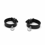 Kiotos Leather - Polsboeien Leder met Kleine O-ring - Zwart