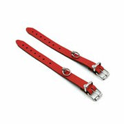 Kiotos Leather - Polsboeien Leder met Kleine O-ring - Rood