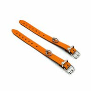 Kiotos Leather - Polsboeien Leder met Kleine O-ring - Oranje