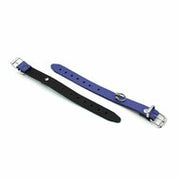 Kiotos Leather - Polsboeien Leder met Kleine O-ring - Blauw