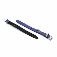 Kiotos Leather - Polsboeien Leder met Kleine O-ring - Blauw