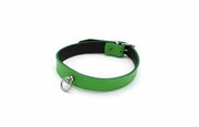 Kiotos Leather - Collar met Kleine O-ring - Leder - Groen