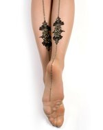 Ballerina - Hold Up Kousen - Ouverture - 20 denier - Nude/Zwart - Maat L/XL