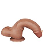Lovetoy - Dildo Met Sliding Skin Technologie - 22 x 4.3 cm - Verwijderbare Zuignap - Medium Huidskleur