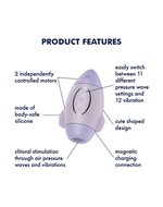 Satisfyer - Mission Control - Luchtdruk Vibrator - Lila