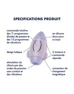 Satisfyer - Mission Control - Luchtdruk Vibrator - Lila