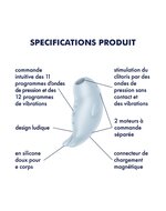 Satisfyer - Seal You Soon - Luchtdruk Vibrator met Vibratie - Lichtblauw