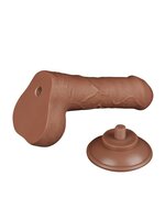 Lovetoy - Dildo Met Sliding Skin Technologie - 18.3 x 3.5 cm - Verwijderbare Zuignap - Medium Huidskleur