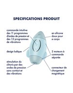Satisfyer - Mission Control - Luchtdruk Vibrator - Lichtblauw