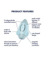 Satisfyer - Mission Control - Luchtdruk Vibrator - Lichtblauw