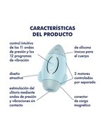Satisfyer - Mission Control - Luchtdruk Vibrator - Lichtblauw