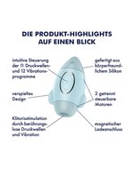 Satisfyer - Mission Control - Luchtdruk Vibrator - Lichtblauw