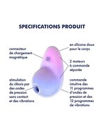 Satisfyer - Pixie Dust - Luchtdruk Vibrator met Vibratie - Paars & Roze
