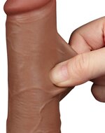 Lovetoy - Dildo Met Sliding Skin Technologie - 19.5 x 3.6 cm - Verwijderbare Zuignap - Medium Huidskleur