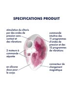 Satisfyer - Cloud Dancer - Luchtdruk Vibrator met Vibratie - Rood