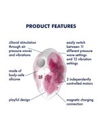 Satisfyer - Cloud Dancer - Luchtdruk Vibrator met Vibratie - Rood