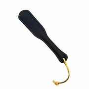 Kiotos Leather - Lederen Paddle Slut - Zwart/Geel