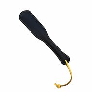 Kiotos Leather - Lederen Paddle Slut - Zwart/Geel