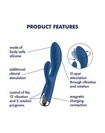 Satisfyer - Spinning Rabbit 1 - Roterende en Vibrerende Rabbit Vibrator - Tarzan Vibrator - Blauw