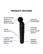 Satisfyer - Planet Wand-er - Wand Vibrator - Zwart & Ros‚àö¬©goud