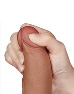 Lovetoy - Dildo Met Sliding Skin Technologie - 20 x 4 cm - Verwijderbare Zuignap - Medium Huidskleur