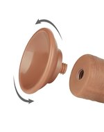 Lovetoy - Dildo Met Sliding Skin Technologie - 20.8 x 3.8 cm - Verwijderbare Zuignap - Medium Huidskleur