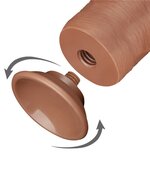 Lovetoy - Dildo Met Sliding Skin Technologie - 20.8 x 3.8 cm - Verwijderbare Zuignap - Medium Huidskleur