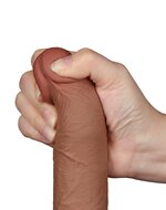 Lovetoy - Dildo Met Sliding Skin Technologie - 20 x 3.9 cm - Verwijderbare Zuignap - Medium Huidskleur