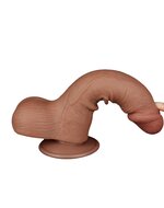 Lovetoy - Dildo Met Sliding Skin Technologie - 20 x 3.9 cm - Verwijderbare Zuignap - Medium Huidskleur