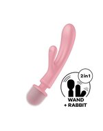 Satisfyer - Triple Lover - 2-in-1 Wand en Rabbit Vibrator - Roze