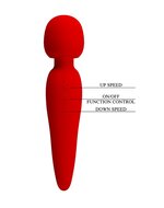 Pretty Love - Meredith - Wand Vibrator - 12 Standen - Waterproof - Rood