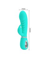 Pretty Love - Prescott - Rabbit Vibrator - Dubbele Motor - Turquoise