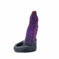 Kiotos Monstar - Fjörgyn - Penis Sleeve - Extra Omvang - Verdikkend - Paars/Zwrt