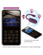 Pretty Love - Doreen - E-stim Vibrerend Eitje - Electrosex - Met App Control - Lichtpaars