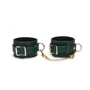 Liebe Seele - Mossy Green - Lederen polsboeien Met Gouden Ketting - exclusief En luxe ontwerp
