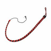 Kiotos Leather - Lederen Single Tail Zweep - 90 cm - Zwart/Rood