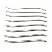 Kiotos Steel - Double End Dilator Set met Curve - RVS - 8 stuks