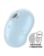 Satisfyer - Cutie Ghost - Vibrerende Luchtdruk Vibrator - 2 in 1 - Lichtblauw