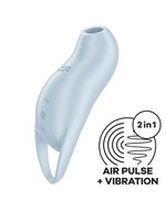 Satisfyer - Pocket Pro - Compacte Vibrerende Luchtdruk Vibrator - Lichtblauw