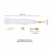Sevanda - Flogger met Sleutelhanger, Bedel en Tulpvormige Buttplug - Wit/Goud
