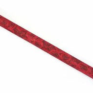 Liebe Seele - Kinbaku Ukiyoe - Lamsleder Beklede Spreidstang - Rood met Zwarte Rozen Print - Iets Héél Bijzonders! - Import uit Japan