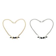 Liebe Seele - Verstelbare Bull Nose Tepelklemmen Met Ketting - Zilver