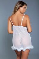 Be Wicked - Farah - Babydoll - Wit - Maat S/M