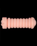 Lovetoy - Virgin-Skin Blowout - Dubbelzijdige Stroker Masturbator - Vagina en Mond - Lichte Huidskleur
