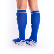 Brutus - Puppy Party Voetbalsokken met zakje - One Size - Blauw Wit