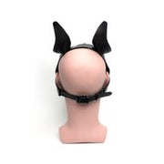 665 Leather -  Masker - Playful Pup Hood - Zwart/Geel - One Size